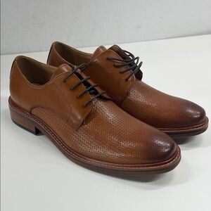 New RITZIZEN Men's Oxford Leather Dress Shoes in Brown Size 9.5